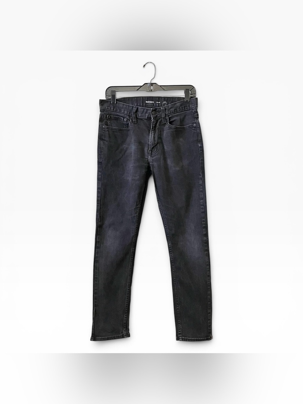 Old Navy Slim Fit Built-In Flex Black Jeans Mens Size 30 x 30 Straight Leg Comfy